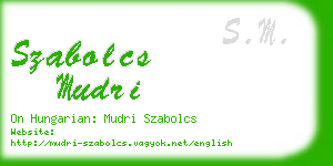 szabolcs mudri business card